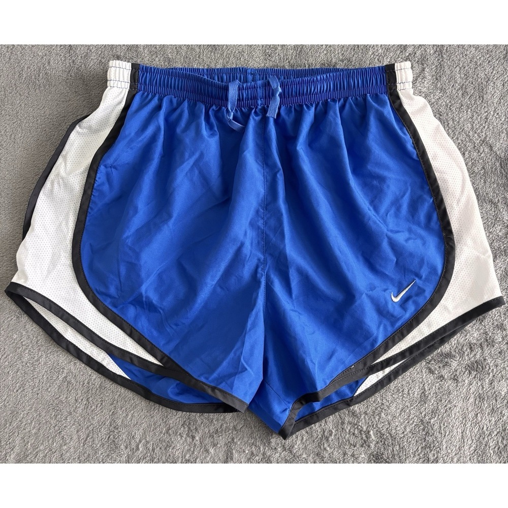 Nike Dri Fit Running Shorts‎ Womens XS Blue Athletic Gym Lightweight Swoosh Pool